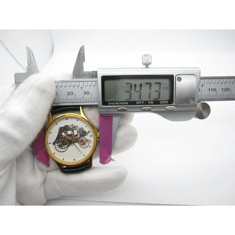 Women's Sweda Horse Carriage Quartz WR‎ Analog Dial Causal Round Watch (F98)
